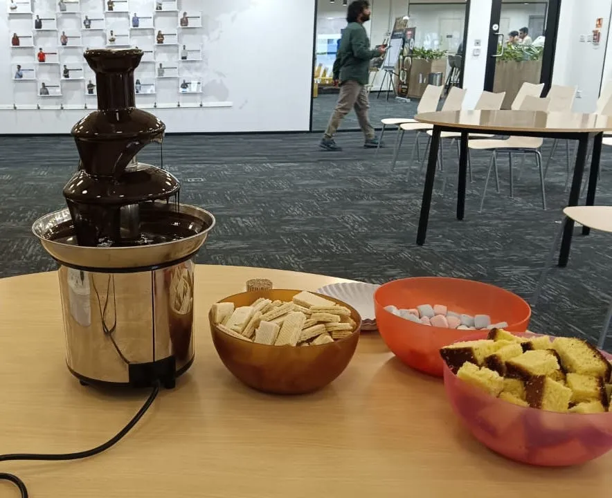 Chocolate fountain in Vijayawada